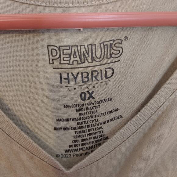 Peanuts Hybrid Apparel Size 0X Cotton Polyester Snoopy Woodstock Cartoon Tshirt - Picture 6 of 8